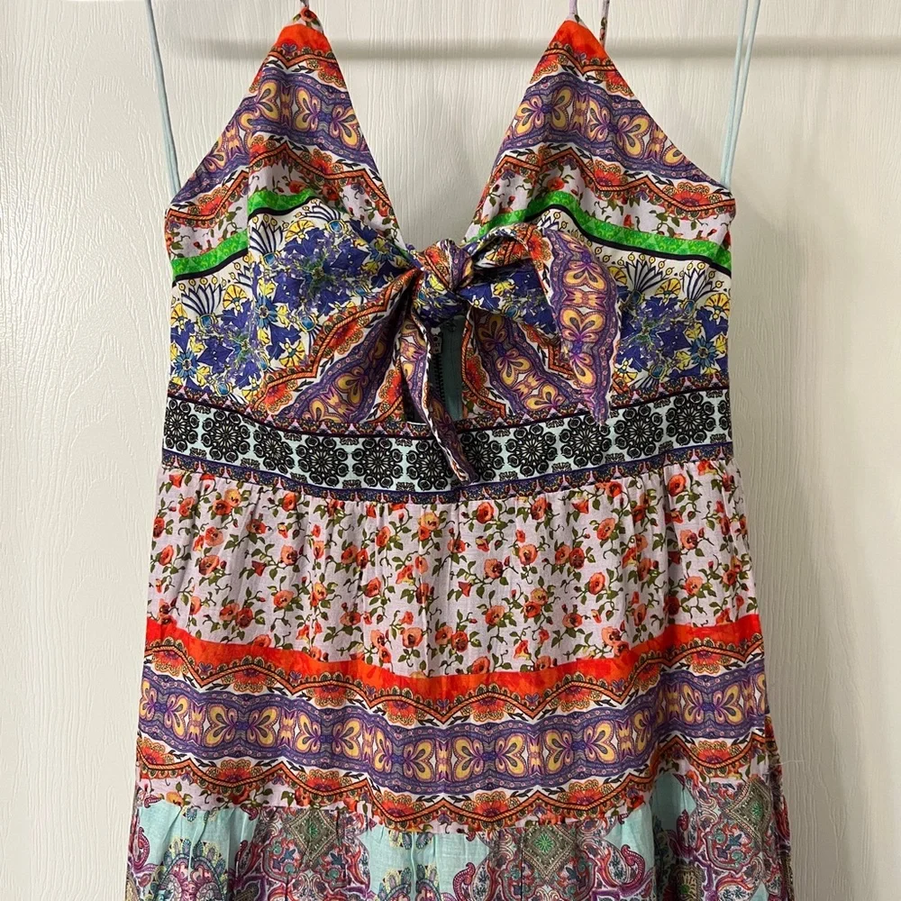 Alice + Olivia Minka Floral Tassel-Fringe Maxi Dress - Picture 10 of 17